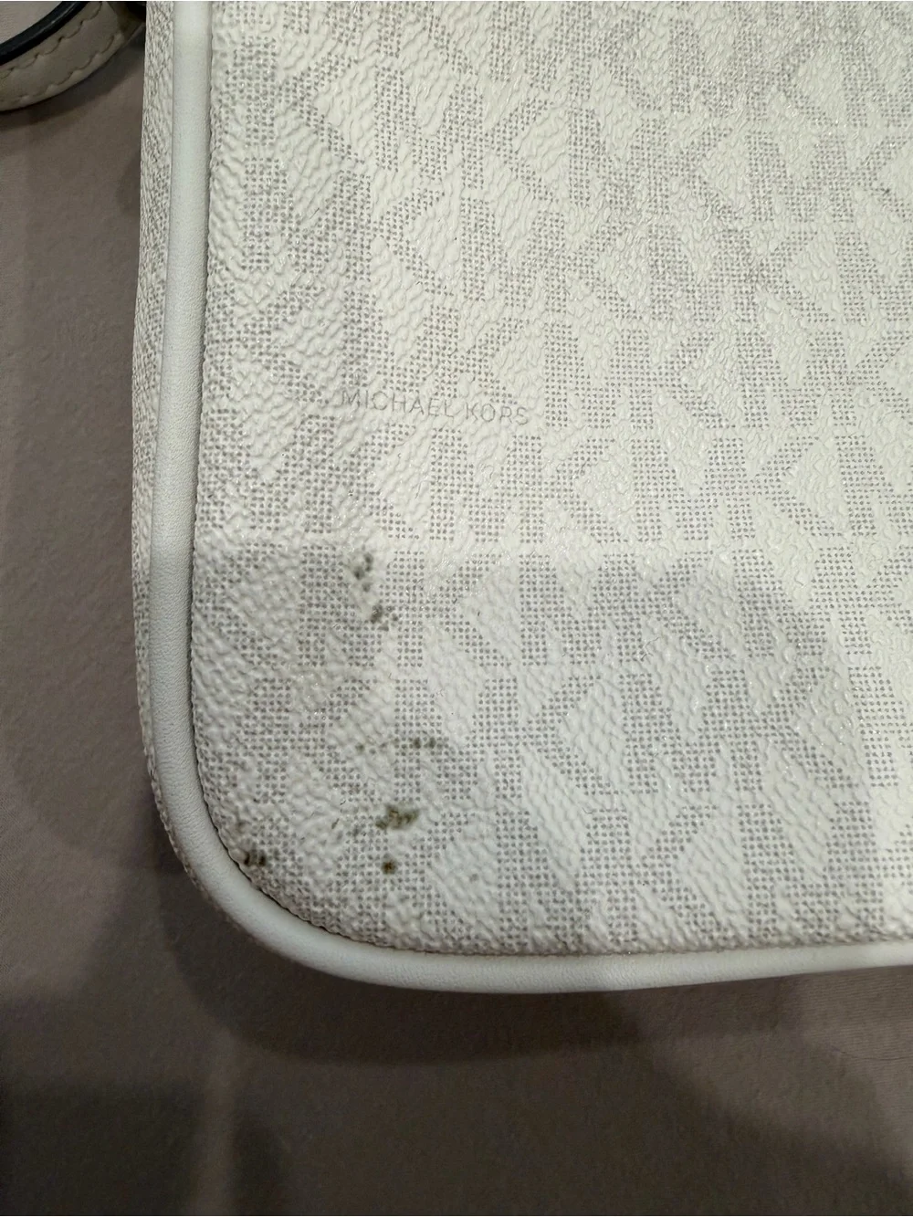 Michael Kors White Signature Crossbody Bag